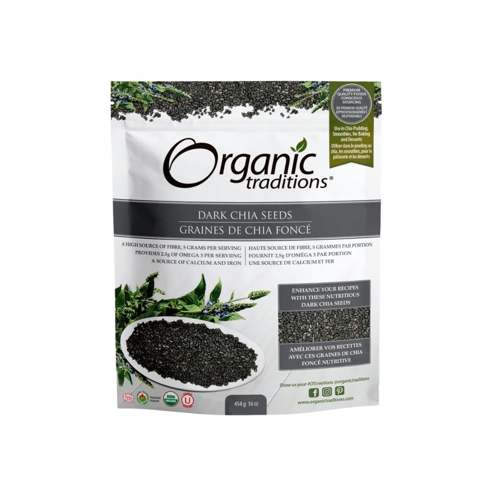 Organic Traditions Dark Chia Seeds 